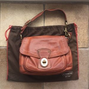 Coach leather shoulder bag
